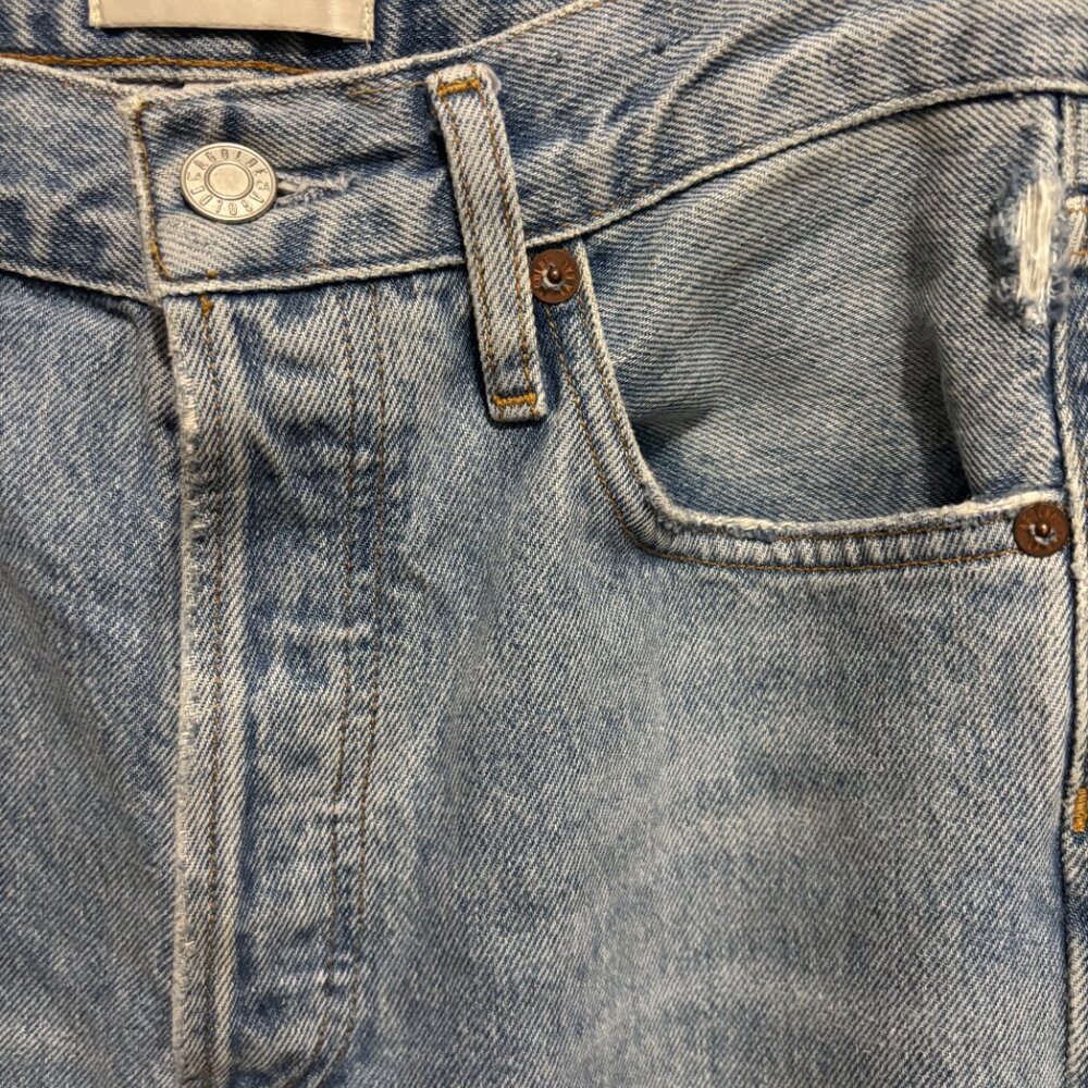AGOLDE (Los Angelos) Straight Jeans in Light Wash Size 24 Distressed - Picture 11 of 14